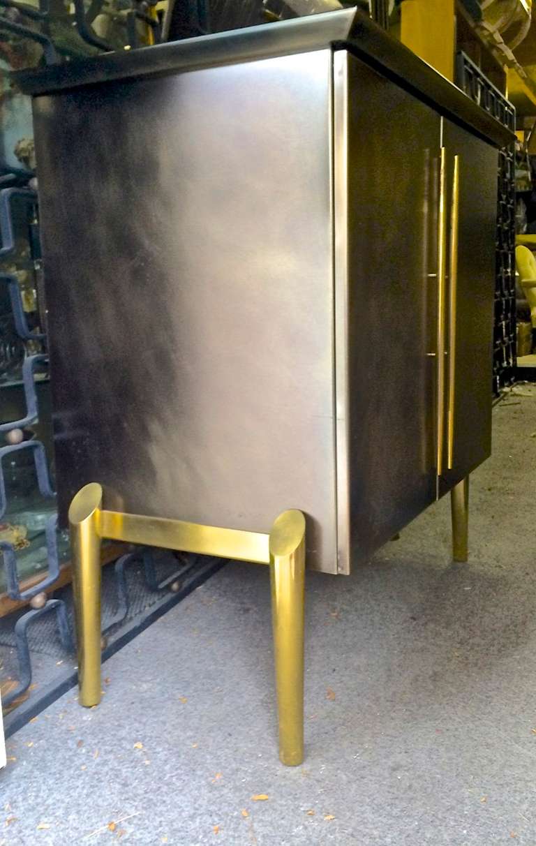 Awesome Quality and Design Patinated Bronze Two-Door Cabinet 1
