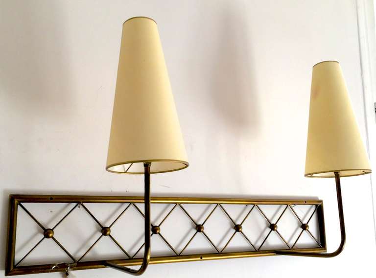 Jean Royère Genuine Two-Light Pair of Sconces, Model 