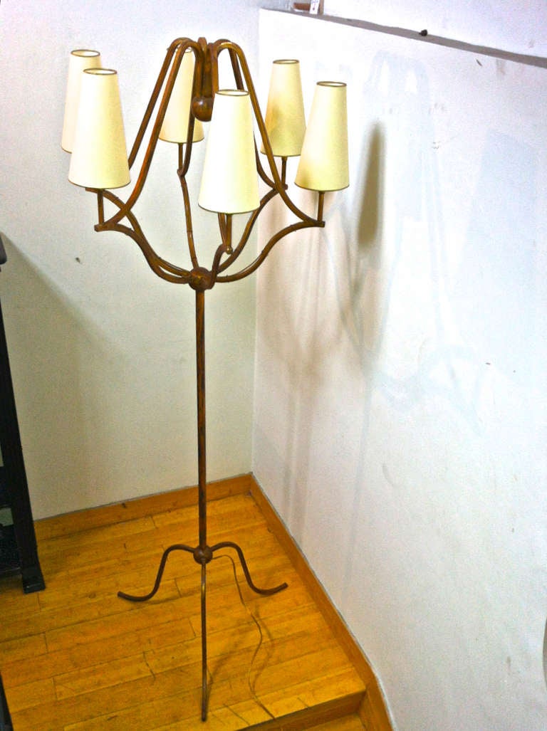 Jean Royere Six-Light Floor Lamp Model 