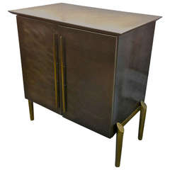 Awesome Quality and Design Patinated Bronze Two-Door Cabinet