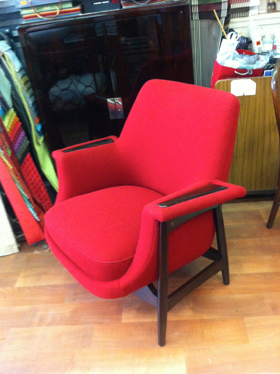 Theo Ruth 1950s Large Pair of Chairs, Newly Upholstered For Sale
