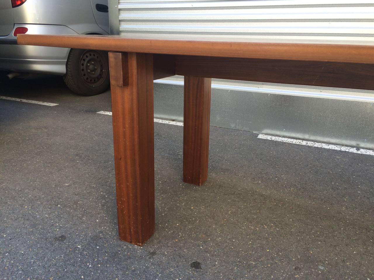 Mid-20th Century Charlotte Perriand Rosewood Table with Eight Meribel Chairs, Edition Sentou For Sale