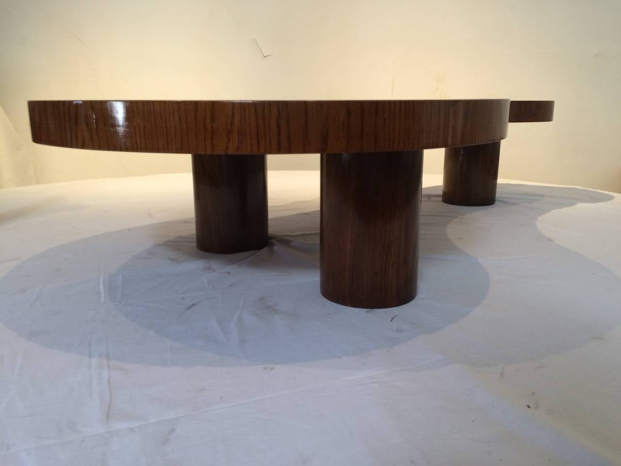 Tavolino da caffè in Oak Oak di Jean Royère, modello 