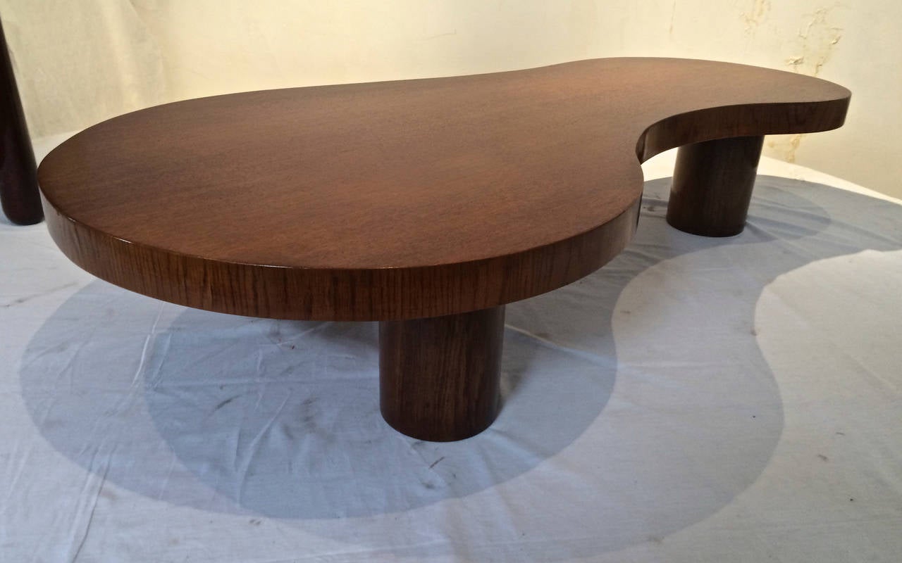 Francese Tavolino da caffè in Oak Oak di Jean Royère, modello 
