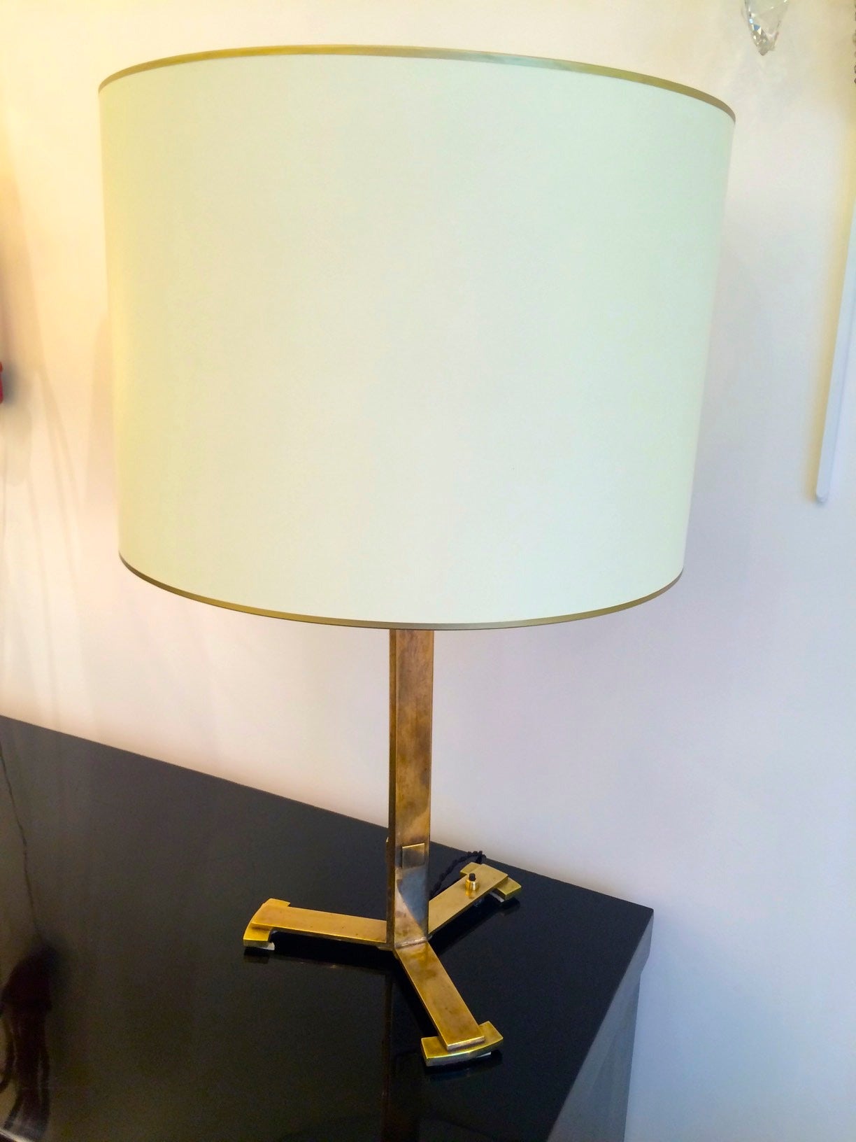 Jules Leleu Rare Pair of Gold Bronze Desk Lamps 3
