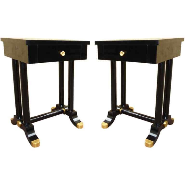 Pair of 1940s  Bedside Tables by Jean Charles Moreux