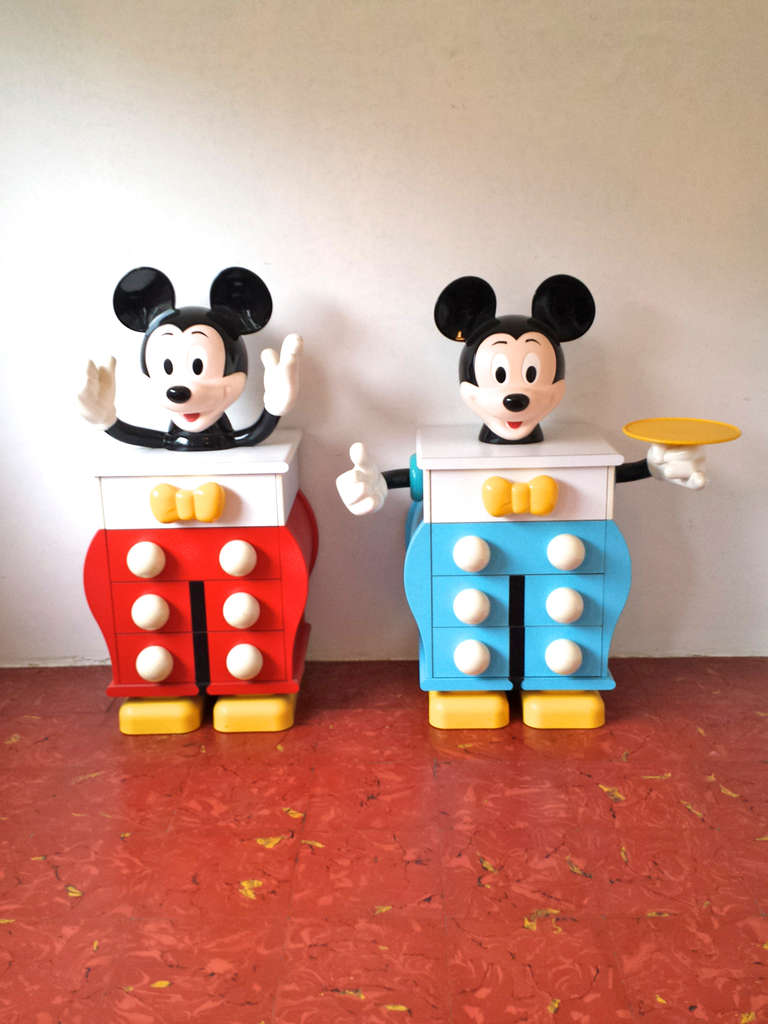 20th Century Pierre Colleu for Starform, Mickey Mouse Pair of Chests of Drawers For Sale
