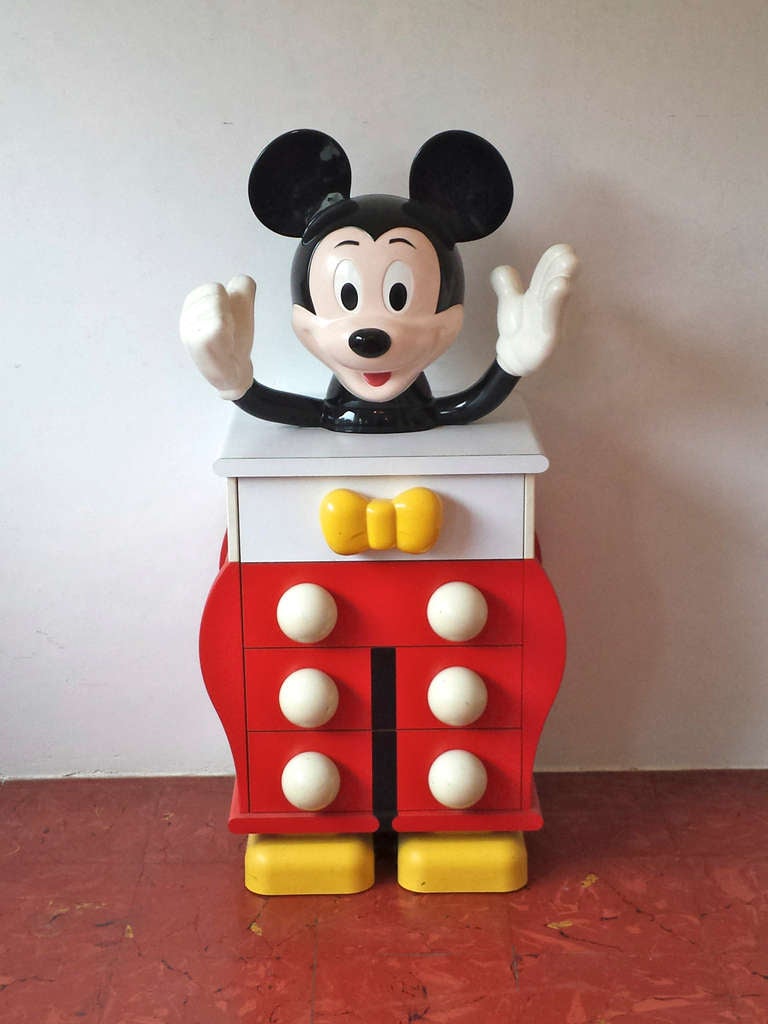 French Pierre Colleu for Starform, Mickey Mouse Pair of Chests of Drawers For Sale