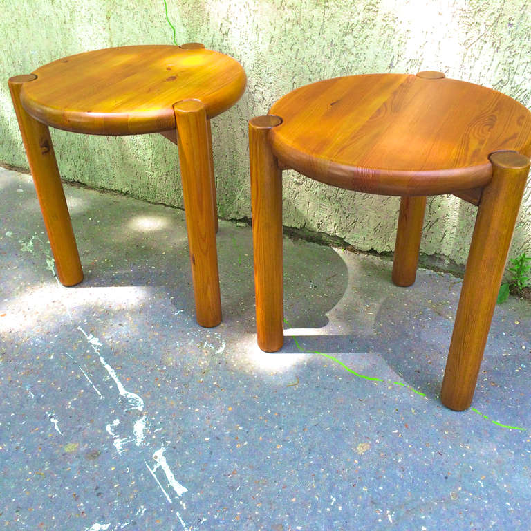 1950s Pair of Stools or Side Tables in the Style of Charlotte Perriand 3