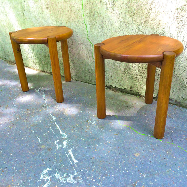 1950s Pair of Stools or Side Tables in the Style of Charlotte Perriand 2