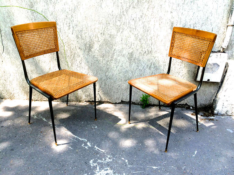Jules and Andre Leleu Rare Set of Eight Dining Chairs 1