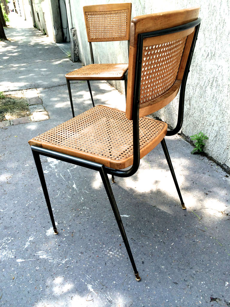 Jules and Andre Leleu Rare Set of Eight Dining Chairs In Good Condition In Paris, ile de france
