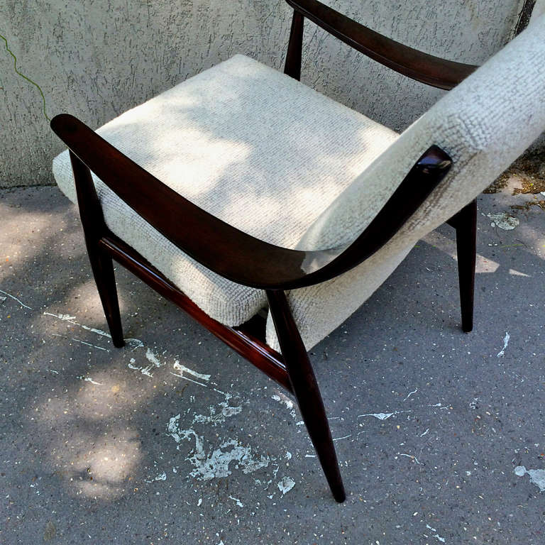 Mid-20th Century Peter Hivdt & Olga Molgaard Nielsen for Frances Stamped Pair of Restored Chairs