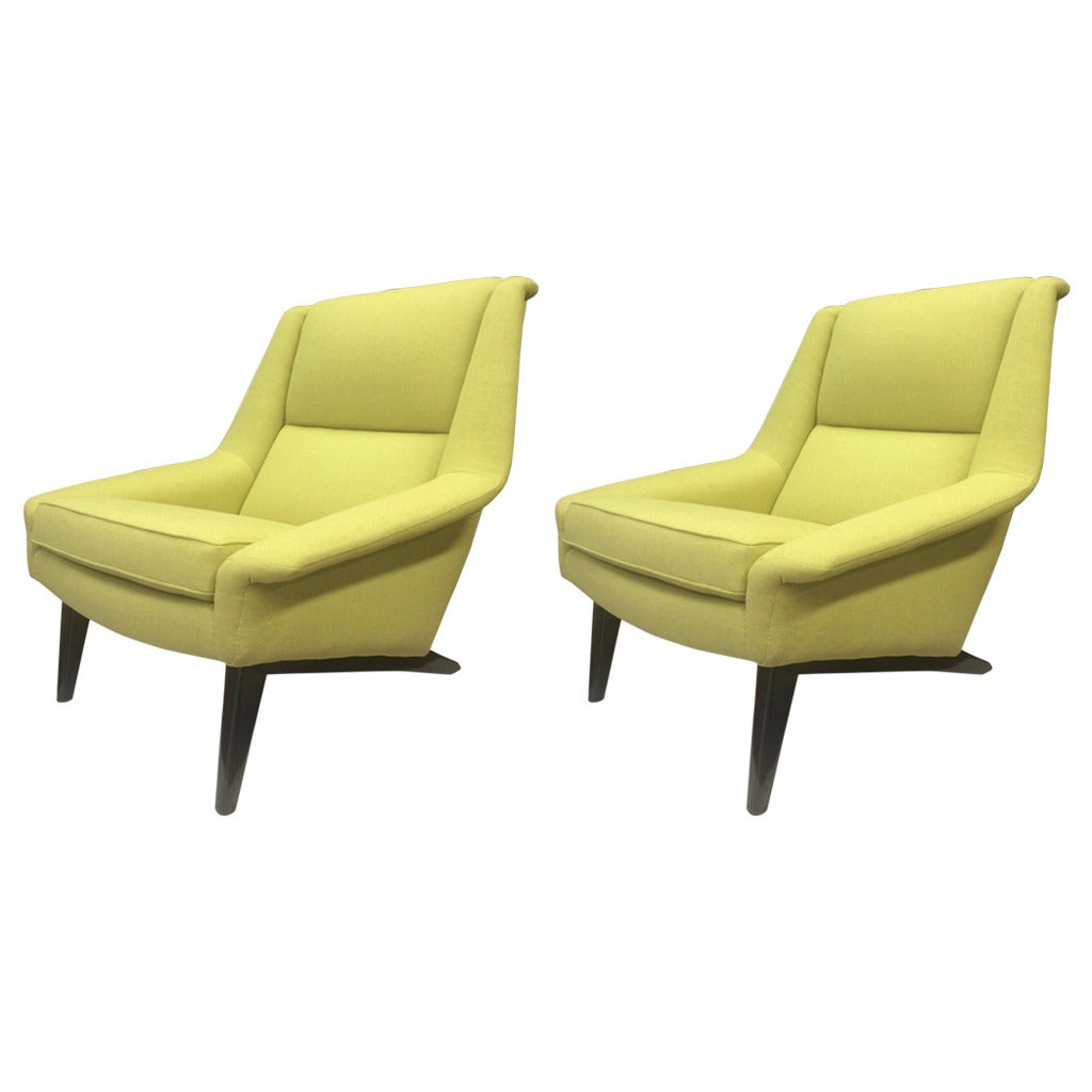 Folke Ohlsson Pair of Lounge Chairs for Fritz Hansen For Sale