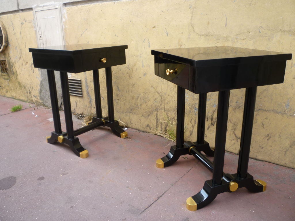 Pair of 1940s  Bedside Tables by Jean Charles Moreux In Good Condition In Paris, ile de france