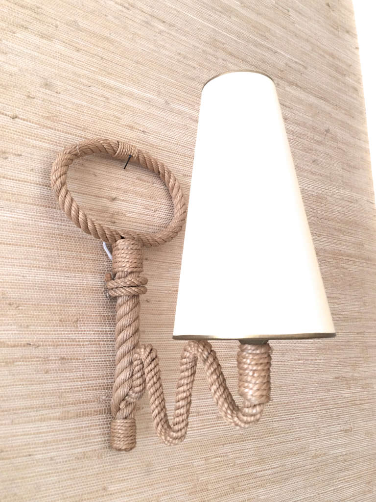 French Riviera 1950s Pair of Rope Sconces 1