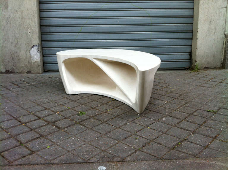 French Superb 1970s Boomerang Organic Shaped Coffee Table