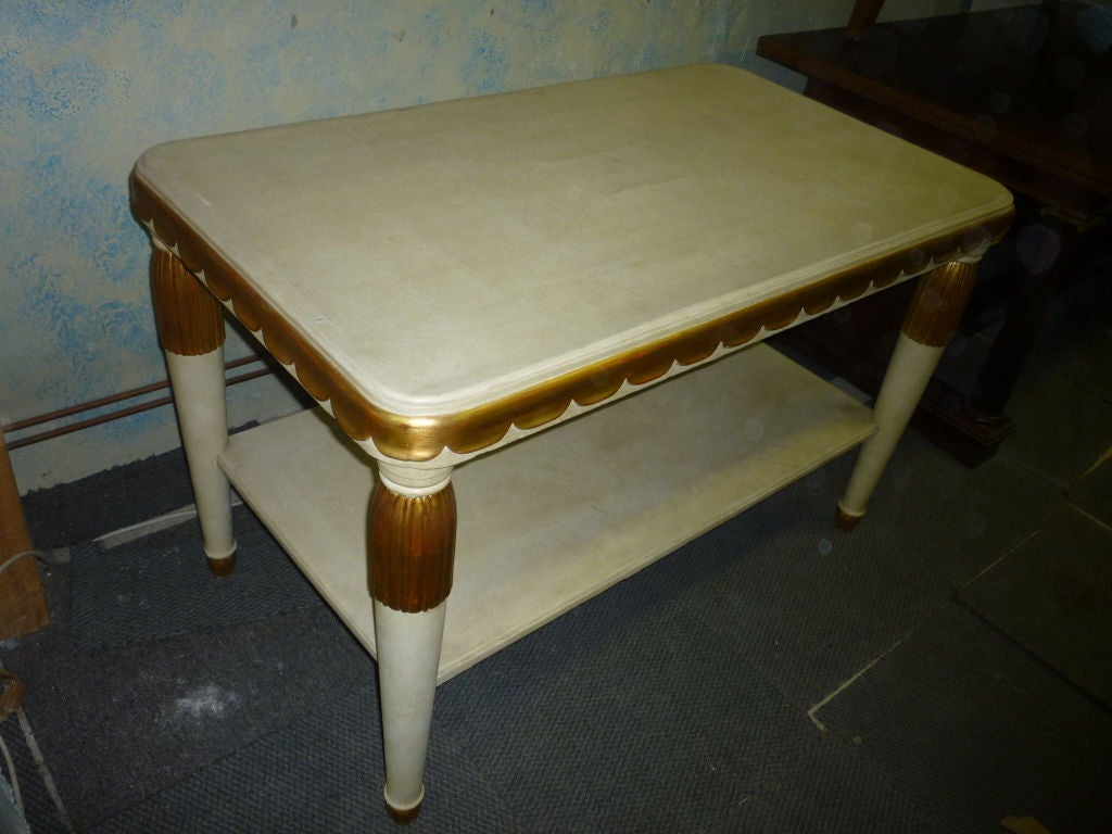 2 Tiers Center Table by Paul Follot circa 1925 For Sale 3