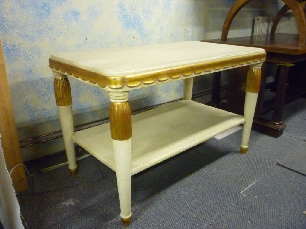 2 Tiers Center Table by Paul Follot circa 1925 For Sale 4
