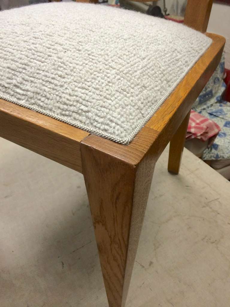 JEAN ROYERE pair of  chair newly upholstered in mohair velvet 1