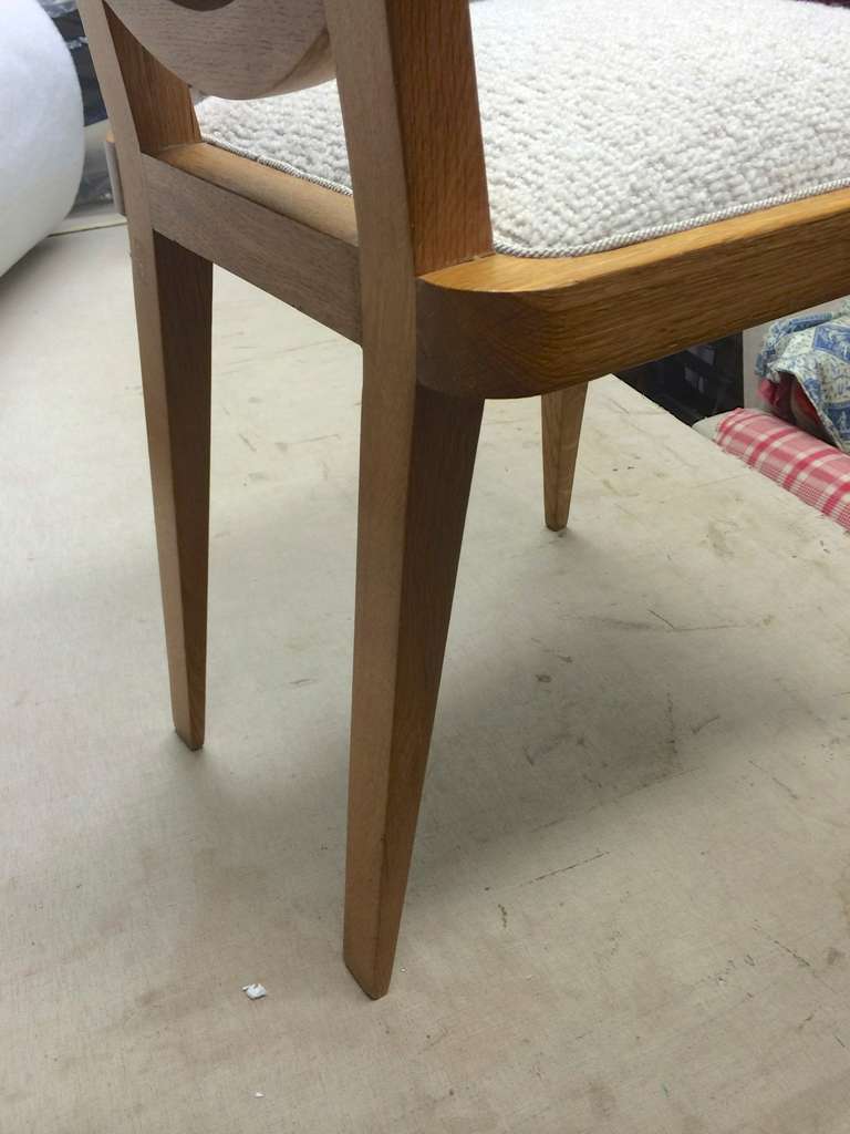 JEAN ROYERE pair of  chair newly upholstered in mohair velvet 3