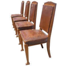 Set of 4 Chairs by JC Moreux