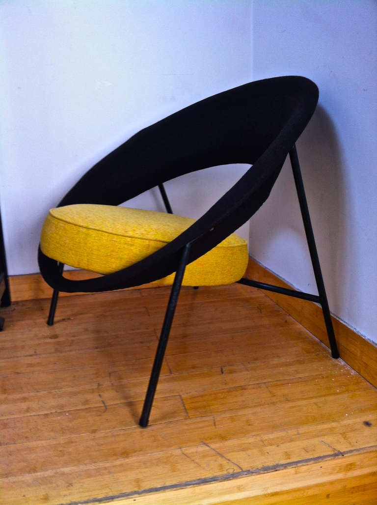 Comfortable Pair of Saturn Chairs by Genevieve Dangles and Christian Defrance 2