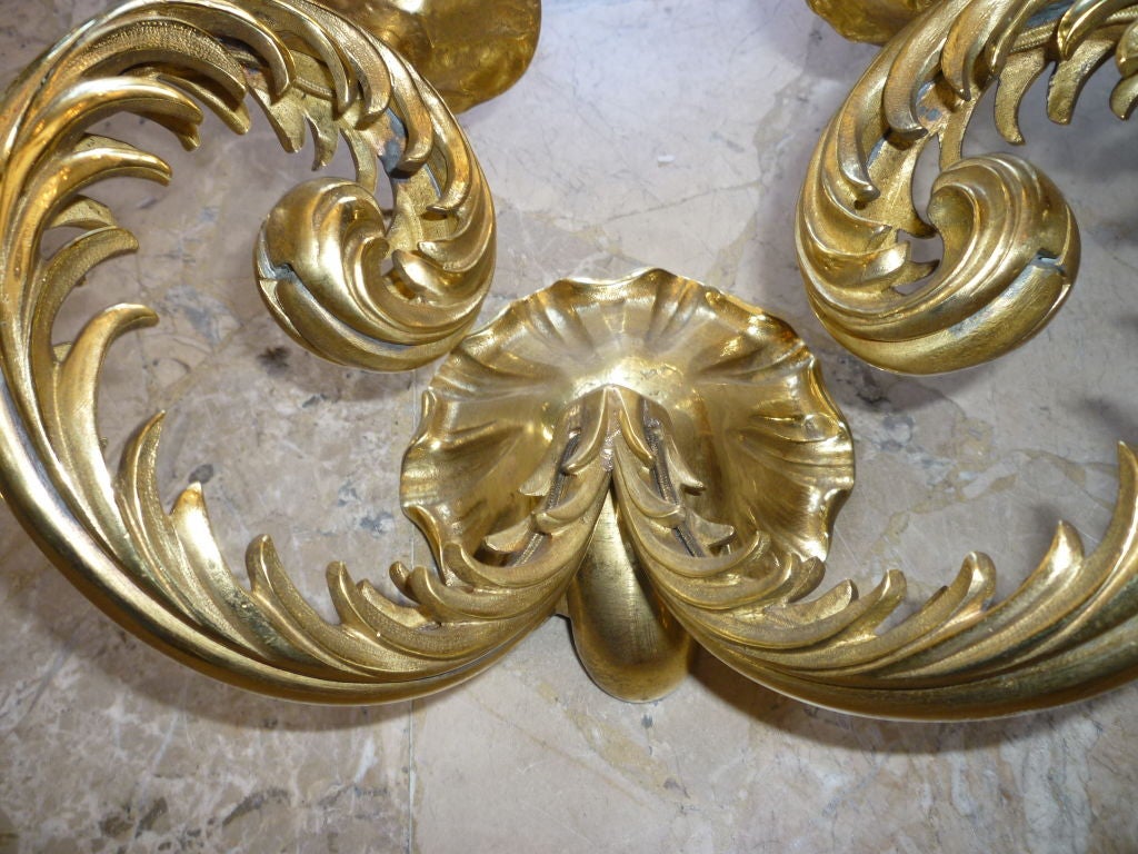 Superb detailed pair of bronze sconces by Marcel Asselbur.