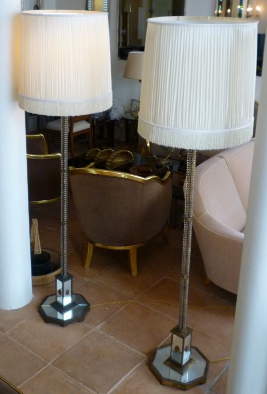 Maison Bagues Rare Early Pair of Vintage 1920s Standing Lamps 2