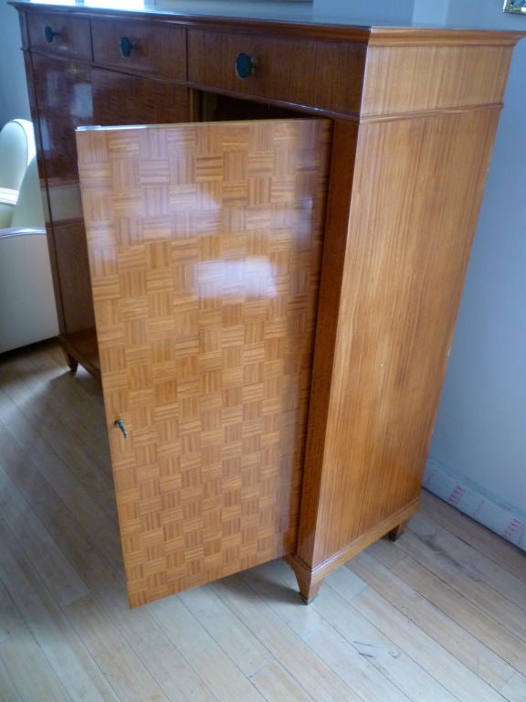 Raoul Lardin Armoire in Sycamore Marquetry For Sale 3