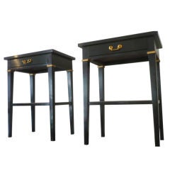 JACQUES ADNET neo classic pair of bedside tables
