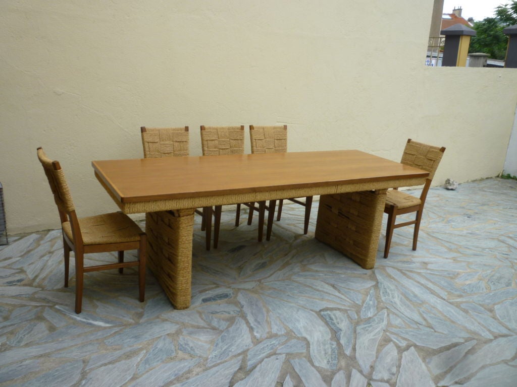 French Exceptional Audoux Minet Dining Set in Perfect Condition