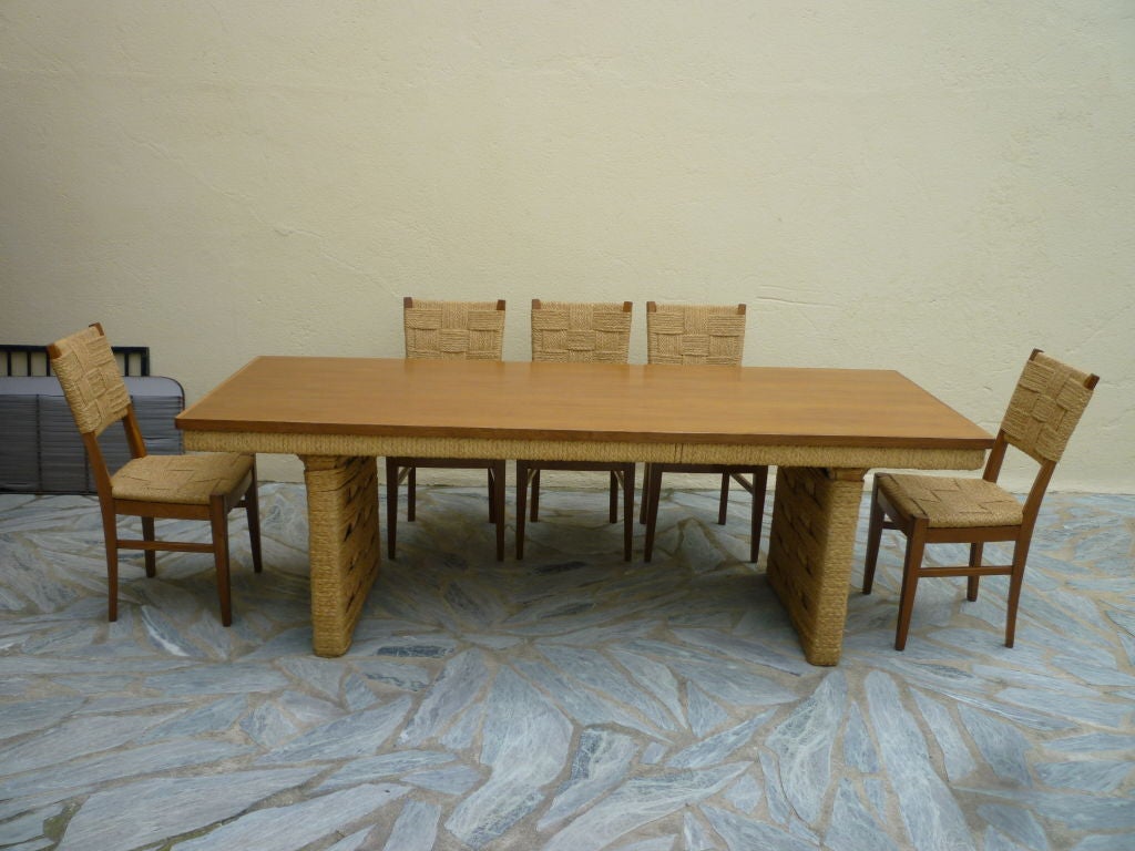 Exceptional Audoux Minet Dining Set in Perfect Condition In Excellent Condition In Paris, ile de france