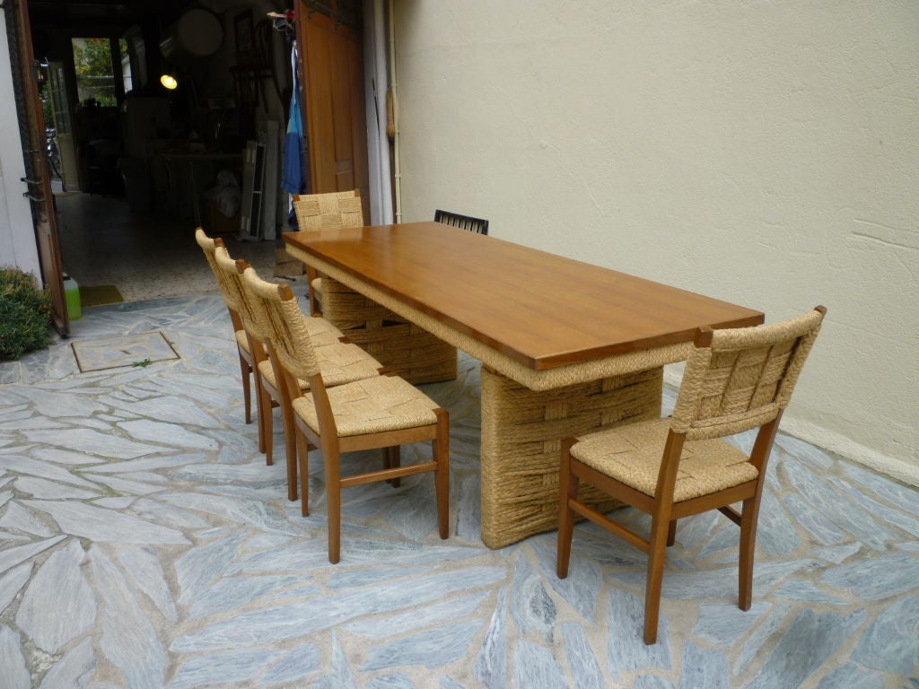 Mid-20th Century Exceptional Audoux Minet Dining Set in Perfect Condition