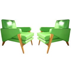 fifties spectacular pair of chair covered in apple green acid vi fifties spectacular pair of chair covered in apple green acid vi