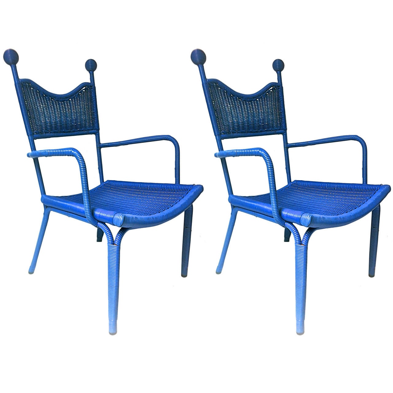Jean Royère Unique "personal" Pair of Chairs from His House in Brittany For Sale