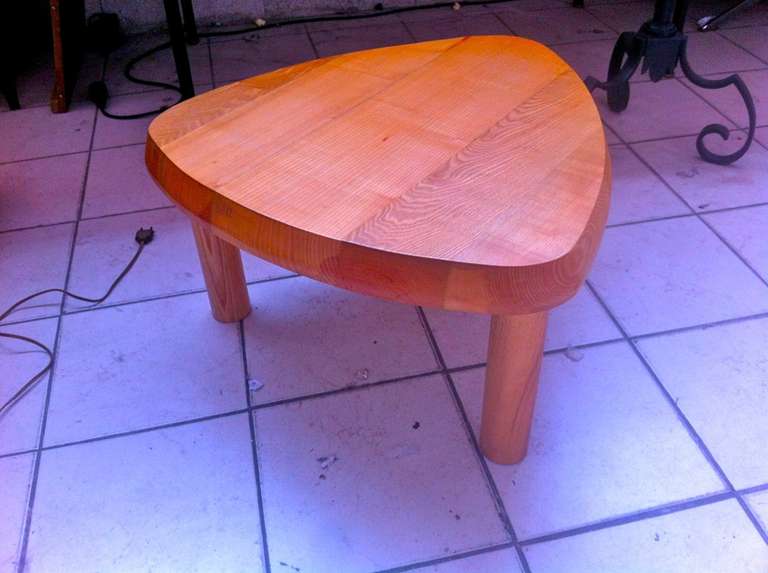 Charlotte Perriand genuine forme libre tripod coffee table