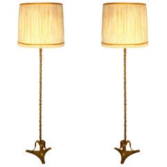 Maison Bagues Exceptionnally Refined Pair Of Standing Lamps