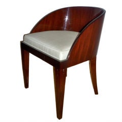 ART DECO charming Rosewood vanity stool