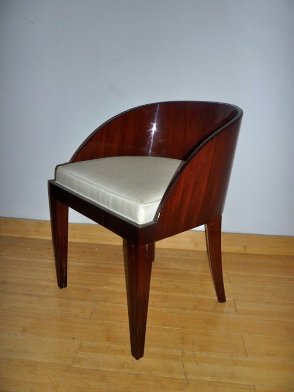 ART DECO charming Rosewood vanity stool 6