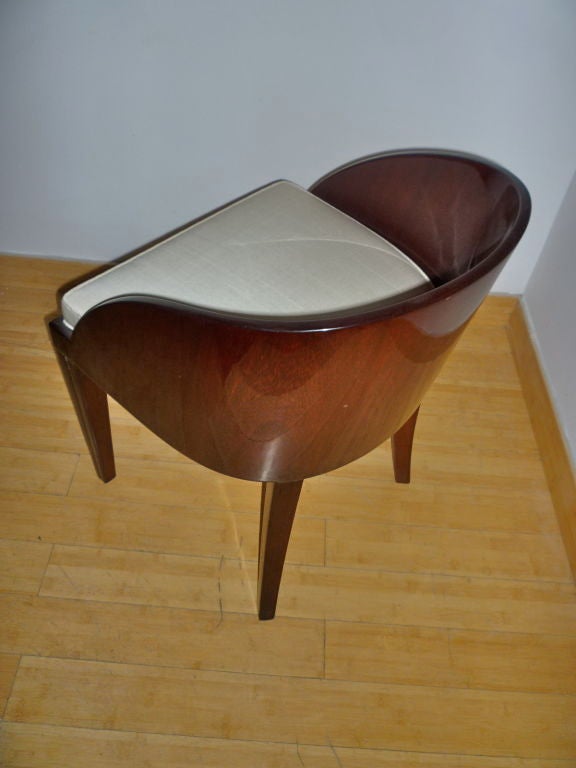 ART DECO charming Rosewood vanity stool 2