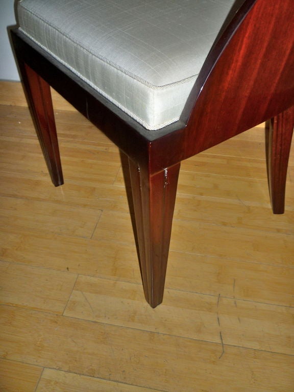 ART DECO charming Rosewood vanity stool 5