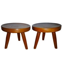 Style of CHARLOTTE PERRIAND Pair of Stools
