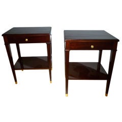 JACQUES ADNET 1940s neo classical pair of bedsides
