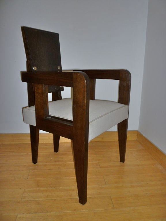 French ANDRE SORNAY 1940s Modernist Arm Chair