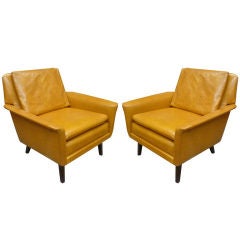 Folke Ohllson  for Fritz Hansen Pair of Chairs, Newly Recovered