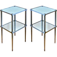 Maison Bagues Exceptionnally Refined Pair Of 2 Tier Side Tables