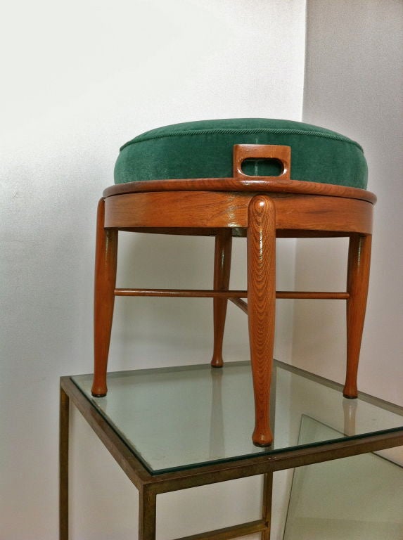 Mid-20th Century Pair of Reversible Stools That Can Be Either Stool or Side Table