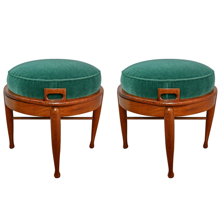 Pair of Reversible Stools That Can Be Either Stool or Side Table