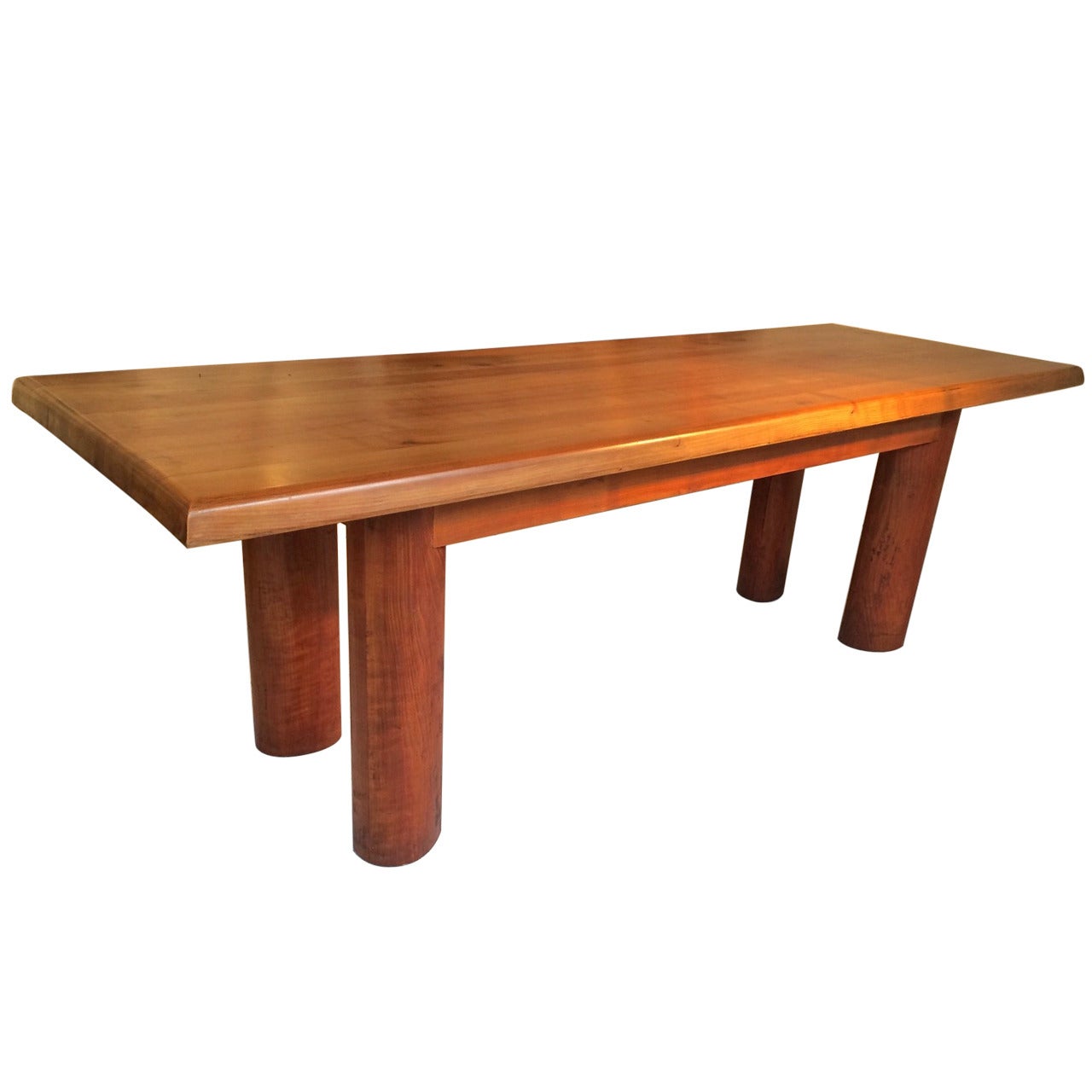 Charlotte Perriand Style Solid Wood Long Table For Sale